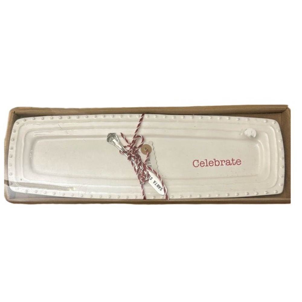 MUD PIE “celebrate” cracker tray set